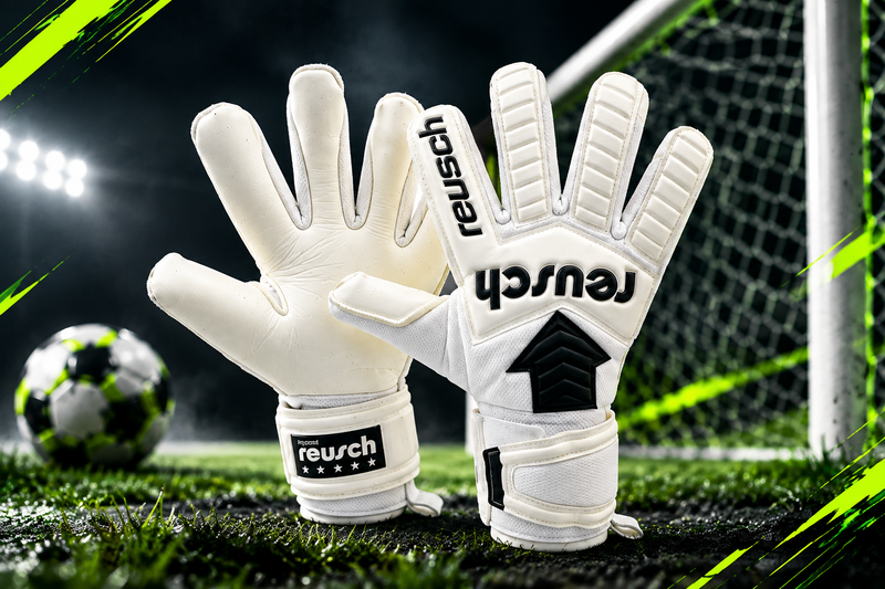Reusch White Goalkeeper Gloves Spotlight